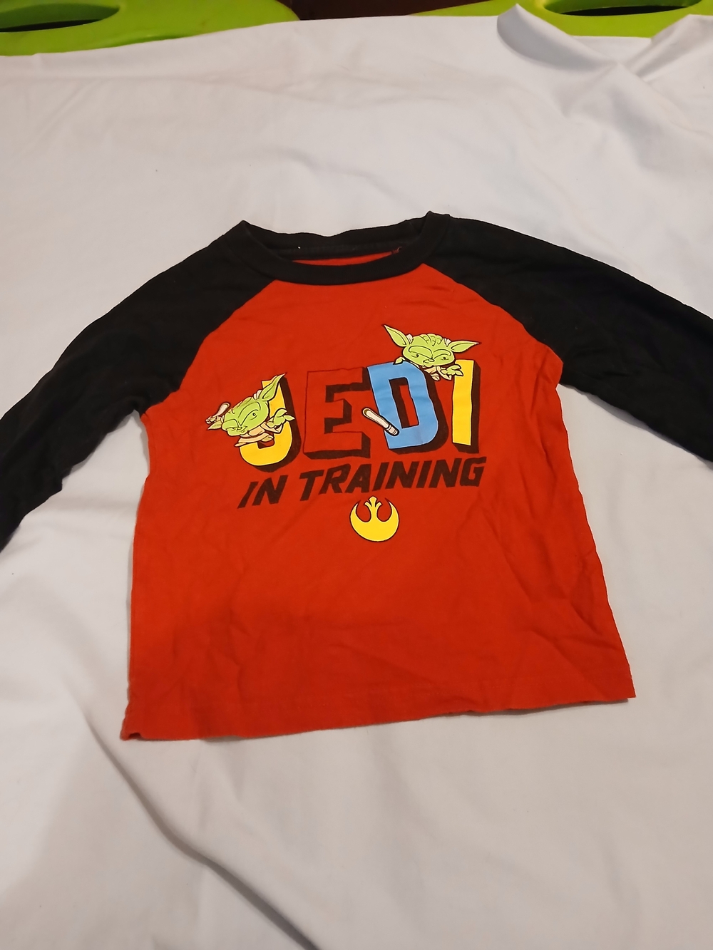 Star Wars Red and Black "Jedi In Training" Raglan Tee